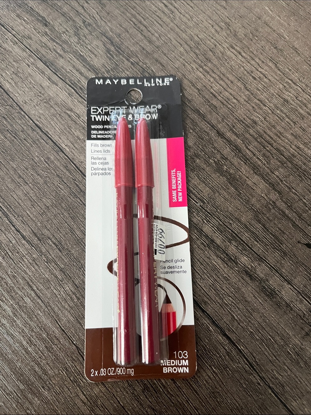 Maybelline Expert Wear Twin Eye & Brow Pencils — Medium Brown